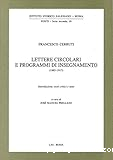 Lettere circolari e programmi di insegnamento (1885-1917)