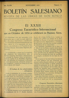 Boletín Salesiano. Noviembre 1933 - URL